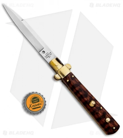 AGA Campolin 10" Frosolone Bayonet Stiletto Knife Snakewood (4.5" Polish) - Image 5