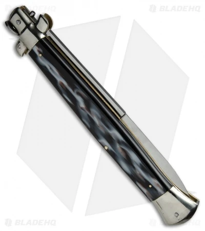 AGA Campolin 18" Italian Stiletto Automatic Knife Sim Horn (8" Satin Bayonet) - Image 3