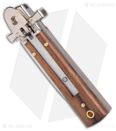 AGA Campolin 6" Dominus Leverlock Automatic Knife Wood (2.5" Satin) - Image 2