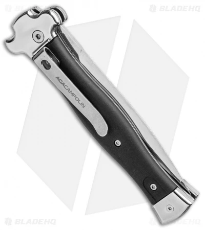 AGA Campolin Zero Dagger Leverlock Automatic Knife Black Coated (3.75" Polish) - Image 3