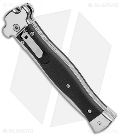 AGA Campolin Zero Dagger Leverlock Automatic Knife Black Coated (3.75" Polish) - Image 2