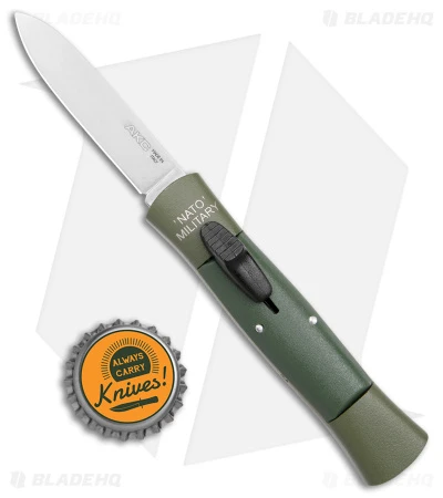 AKC 007 Concord NATO Military OTF Automatic Knife OD Green (2.75" Satin Flat) - Image 4