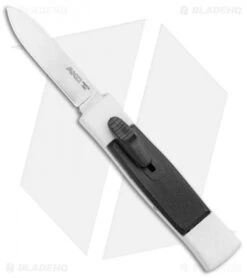 AKC Minion Concord Spear Point OTF Automatic Knife White/Black (2.4" Satin)
