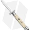 AKC Swinguard 10" Automatic Italian Stiletto Sim Ivory (4.25" Satin Bayonet)