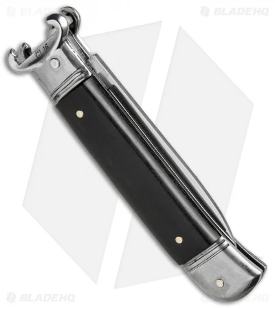 AKC Shot Puller 8" Lever Lock Italian Auto Ebony Wood (3.2" Polish Flat) - Image 3