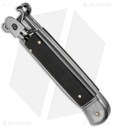 AKC Shot Puller 8" Lever Lock Italian Auto Ebony Wood (3.2" Polish Flat) - Image 2