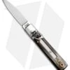 AKC Classic 6" Lever Lock Automatic Italian Knife Brazilian Horn (2.25" Satin)