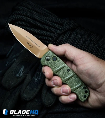 Boker Desert Warrior Kalashnikov Dagger Knife OD Green (3.25" Copper AUS 8) - Image 4