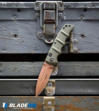 Boker Desert Warrior Kalashnikov Dagger Knife OD Green (3.25" Copper AUS 8) - Image 7