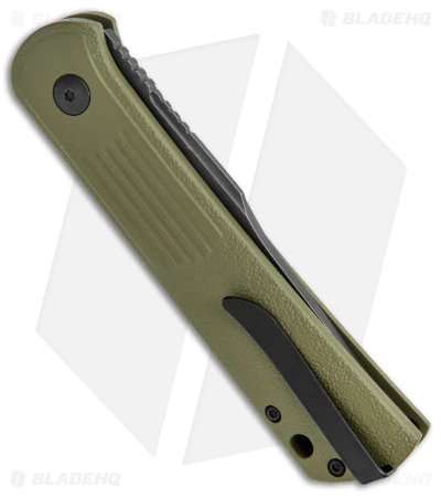 Boker Lundquist Alluvial Automatic Knife OD Green (3" Black SW) - Image 3