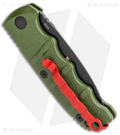 Boker Mini Warhawk Kalashnikov Dagger Automatic Knife Green (2.5" Black D2) - Image 3