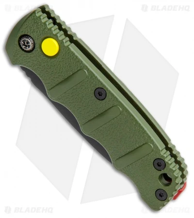 Boker Mini Warhawk Kalashnikov Dagger Automatic Knife Green (2.5" Black D2) - Image 2