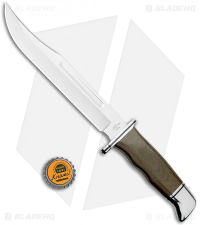 Buck Knives Buck 120 General Pro Bowie Knife Green Micarta (7.34" Satin) 0120GRS1-B - Image 4