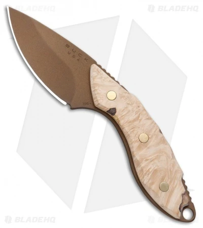 Buck Knives Buck Mini Alpha Hunter Fixed Blade Knife (2.5" Bronze) 0196BWSLE