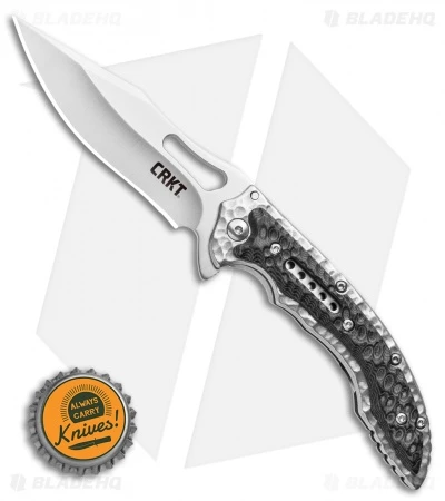 CRKT Ikoma Fossil Small Frame Lock Knife Black G-10 (3.41" Satin) 5462 - Image 4