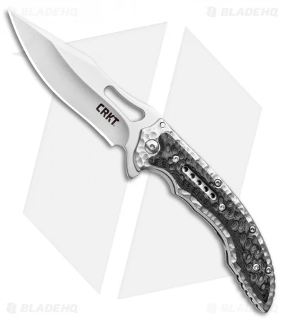 CRKT Ikoma Fossil Small Frame Lock Knife Black G-10 (3.41" Satin) 5462