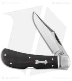 Case Bose Locking Lanny's Clip Knife Smooth Ebony Wood (3" Satin) 08837