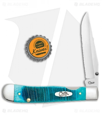 Case Kickstart TrapperLock Assisted Knife Sawcut Caribbean Blue (6154AC SS) - Image 4