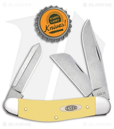 Case Knives Sowbelly Pocket Knife Yellow Synthetic (TB3339 CV) - Image 4