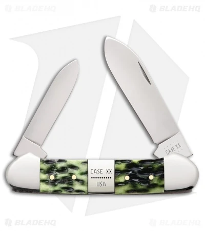 Case Tang Stamp Series Mint Set Olive Green Bone Peachseed Jig W/ Wood Box - Image 6