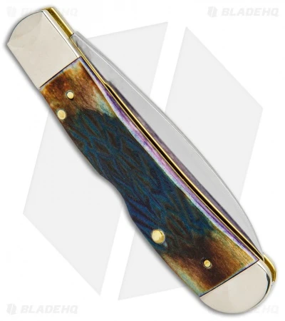 Case Tribal Lock Knife 4.125" Burnt Purple Bone Tribal Jig (TB612010L SS) 61800 - Image 3