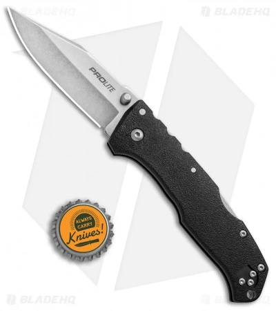 Cold Steel Pro Lite Clip Point Tri-Ad Lock Knife Black GFN (3.5" SW) CS-20NSC - Image 4