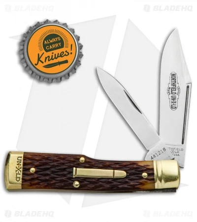 GEC #44 Northfield UN-X-LD Buffalo Jack Pocket Knife 3.3" Autumn Gold Jig Bone - Image 4