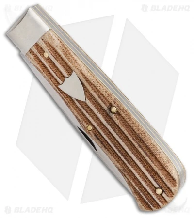 GEC Tidioute Cutlery #23 Pioneer Trapper Pocket Knife 4.5" Woodland Micarta - Image 2