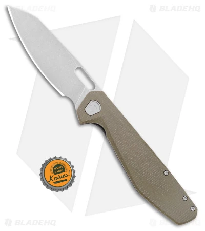 Gerber Slimsada Frame Lock Knife Olive Micarta (3.45" Stonewash) - Image 4