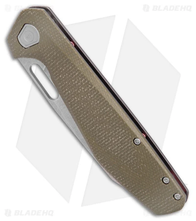 Gerber Slimsada Frame Lock Knife Olive Micarta (3.45" Stonewash) - Image 2