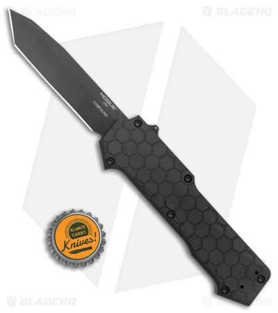 Hogue Knives Compound OTF Automatic Knife Tanto Black W/ Tritium (3.5" Black) - Image 4
