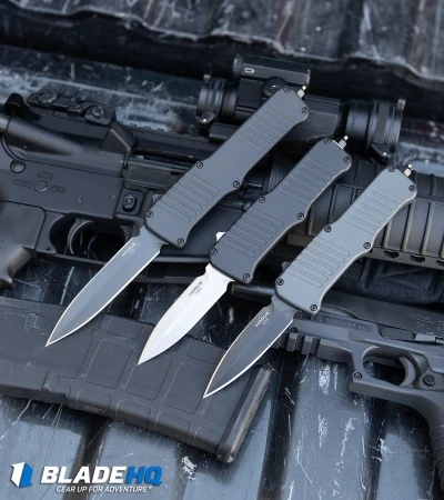 Hogue Mini Incursion D/E OTF Automatic Knife Black Aluminum (3" Tumble) 54070 - Image 5