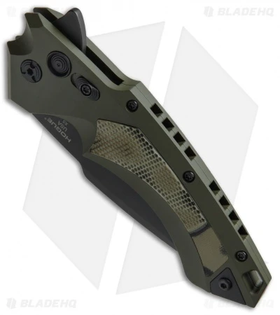 Hogue Knives X5 Tactical Flipper Knife OD Green G-Mascus (4" Black) - Image 2