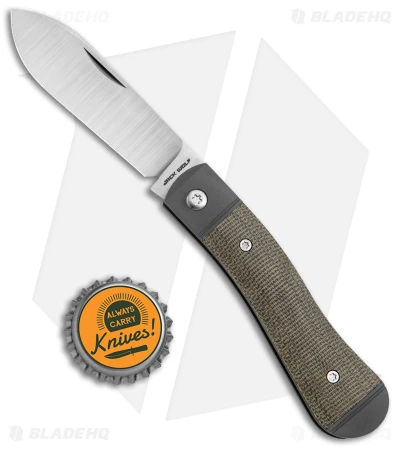 Jack Wolf Knives K9 Jack Slip Joint Pocket Knife OD Green Micarta (2.9" Satin) - Image 6