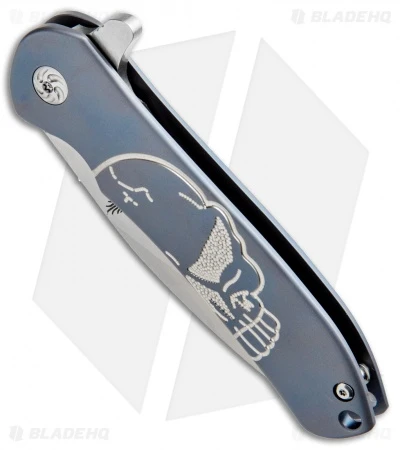 Kizer Cucchiara Hustler Flipper Knife Blue Titanium (4.625" Stonewash) Ki5464A2 - Image 2