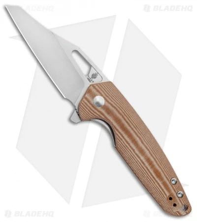 Kizer Horn Frame Lock Flipper Knife Tan Micarta (3.1" Satin) Ki3557