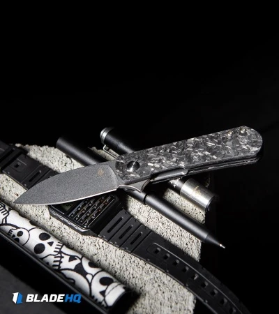 Kizer Laconico Yorkie Liner Lock Knife Shred CF (2.5" Stonewash) Exclusive - Image 5