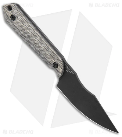 Kizer Maverick Customs Harpoon Mini 10V Fixed Blade Black Micarta (3" Black) - Image 2