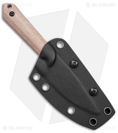 Kizer Maverick Customs Harpoon Mini 10V Fixed Blade Knife Micarta (3" Black) - Image 3
