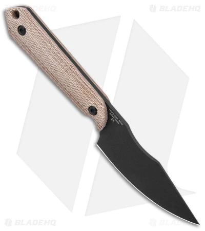Kizer Maverick Customs Harpoon Mini 10V Fixed Blade Knife Micarta (3" Black) - Image 2