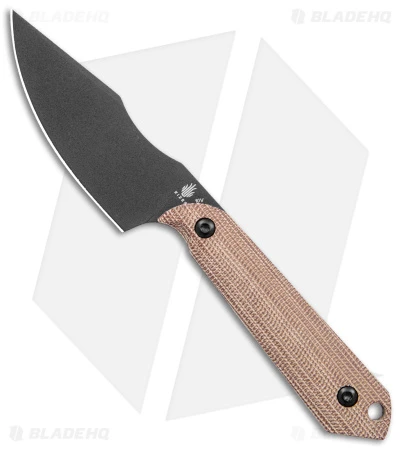 Kizer Maverick Customs Harpoon Mini 10V Fixed Blade Knife Micarta (3" Black)