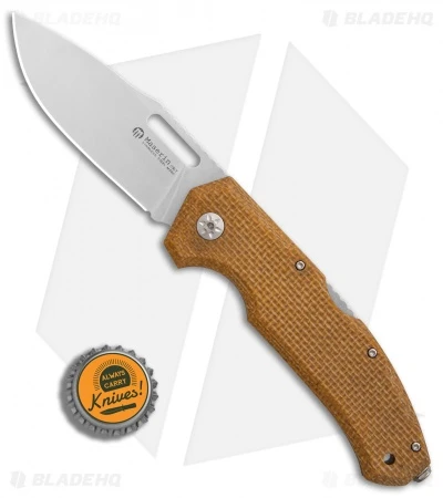Maserin Nimrod Lockback Knife Desert Canvas Micarta (3.5" Stonewash) 480MD - Image 4