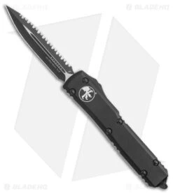 Microtech Ultratech Dagger D/E OTF Knife Tactical (3.4" Black Full Serr)