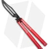 Nabalis + Hirsch The Vulp Butterfly Balisong Trainer Red/Black Alum (4.3" Black)