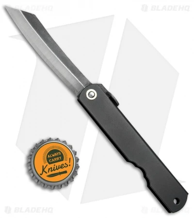 Nagao Higonokami Friction Folder Black Stainless Steel (3" Aogami) - Image 4