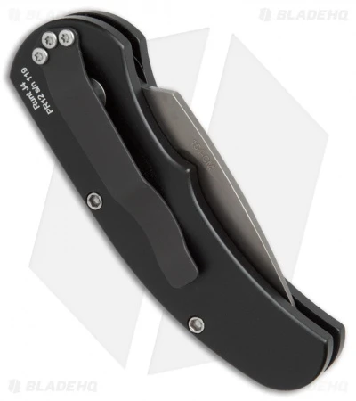 Pro-Tech Runt J4 Limited Automatic Knife Black W/ MOP Button (1.94" Gray DLC) - Image 2