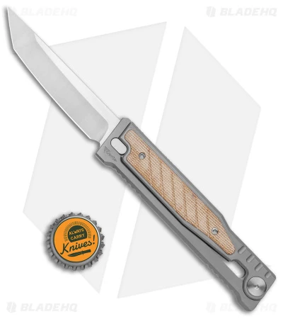 Reate Knives Reate EXO Gravity Tanto Knife Titanium/Natural Micarta (3.75" Satin) - Image 7
