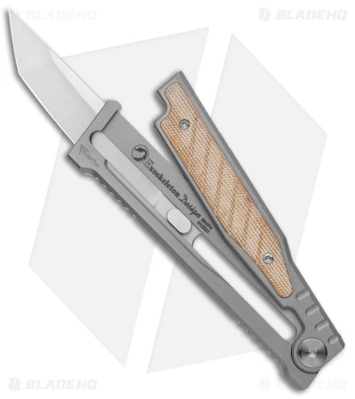 Reate Knives Reate EXO Gravity Tanto Knife Titanium/Natural Micarta (3.75" Satin) - Image 2