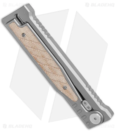 Reate Knives Reate EXO Gravity Tanto Knife Titanium/Natural Micarta (3.75" Satin) - Image 4