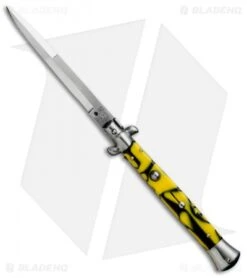 SKM AB 11" Italian Stiletto Automatic Knife Killer Bee (5" Satin Bayonet)